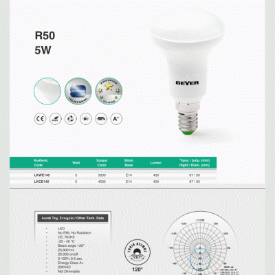 LED R50 5W E14